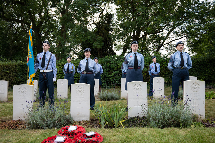 Air Cadets at Scopwick Church Burial Ground ceremony