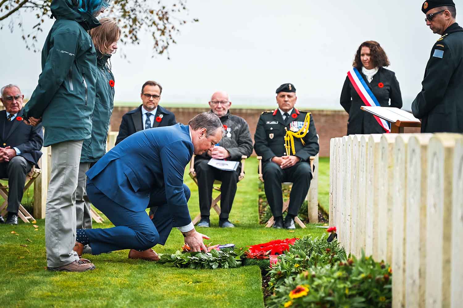Rededication Service for Sergeant Arthur Melvin, Canadian Infantry, held at Bois-Carré British Cemetery