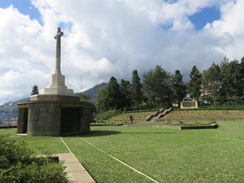 Lines of tennis court in cemetery