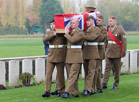 Nine First World War soldiers reburied at Tyne Cot