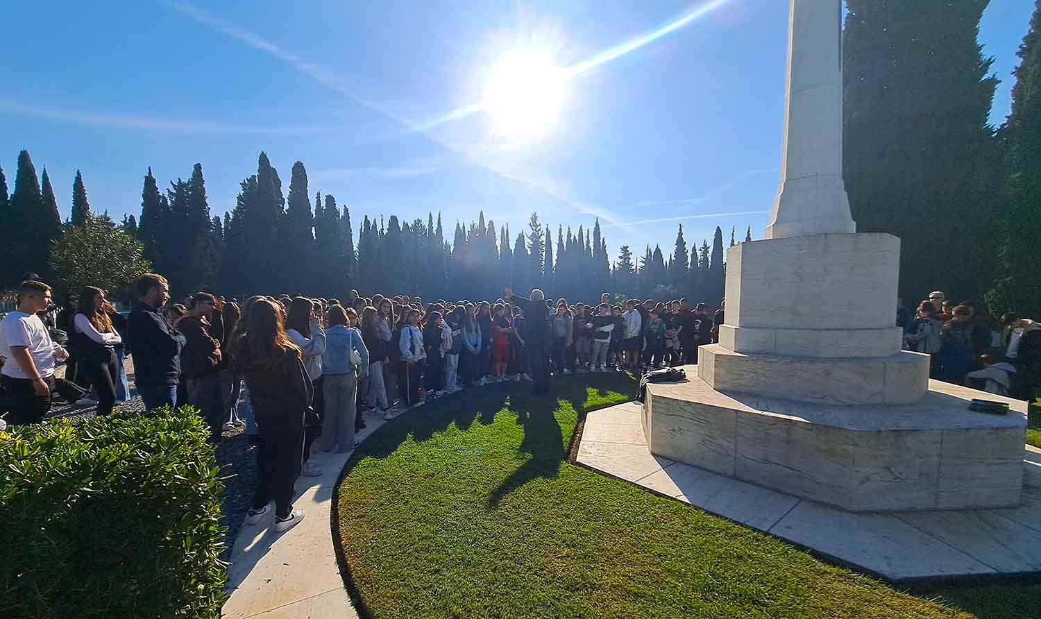 280 Greek students visit Salonika Military Cemetery, Greece