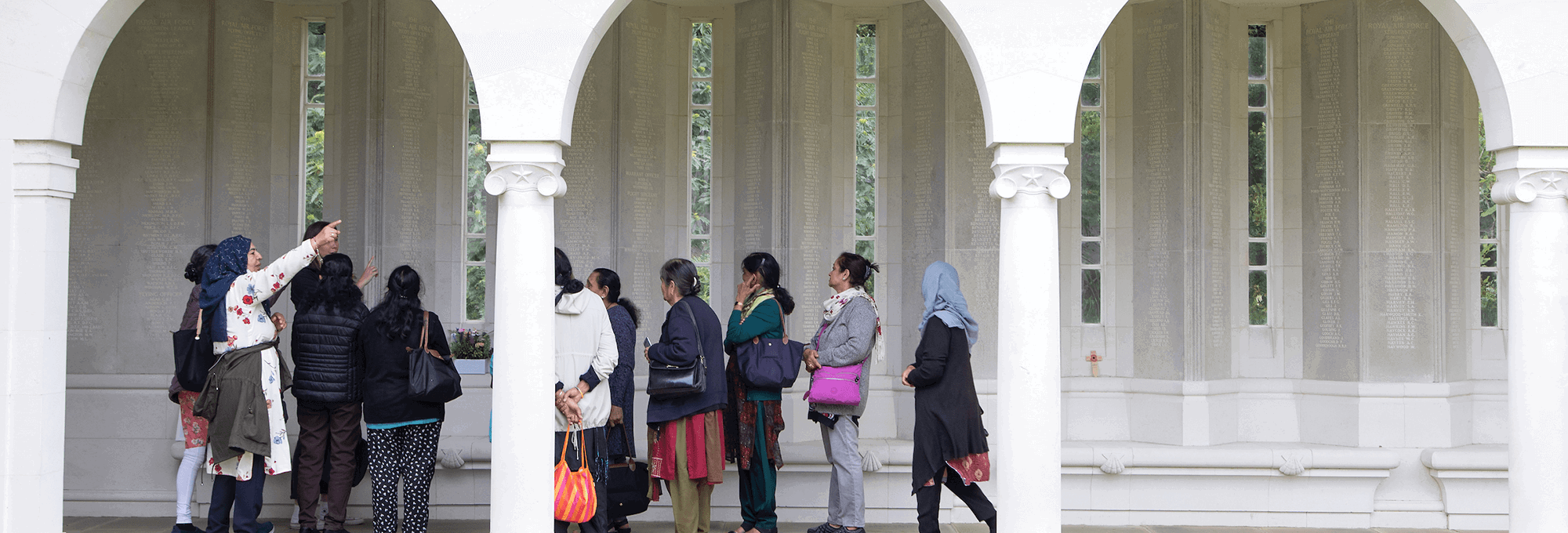 Visitors at the Runnymede Memorial