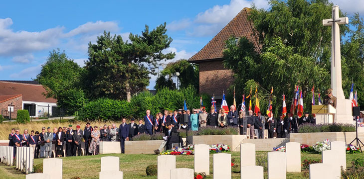 Rededication ceremony for Australian servicemen takes place at Fromelles (Pheasant Wood) Military Cemetery