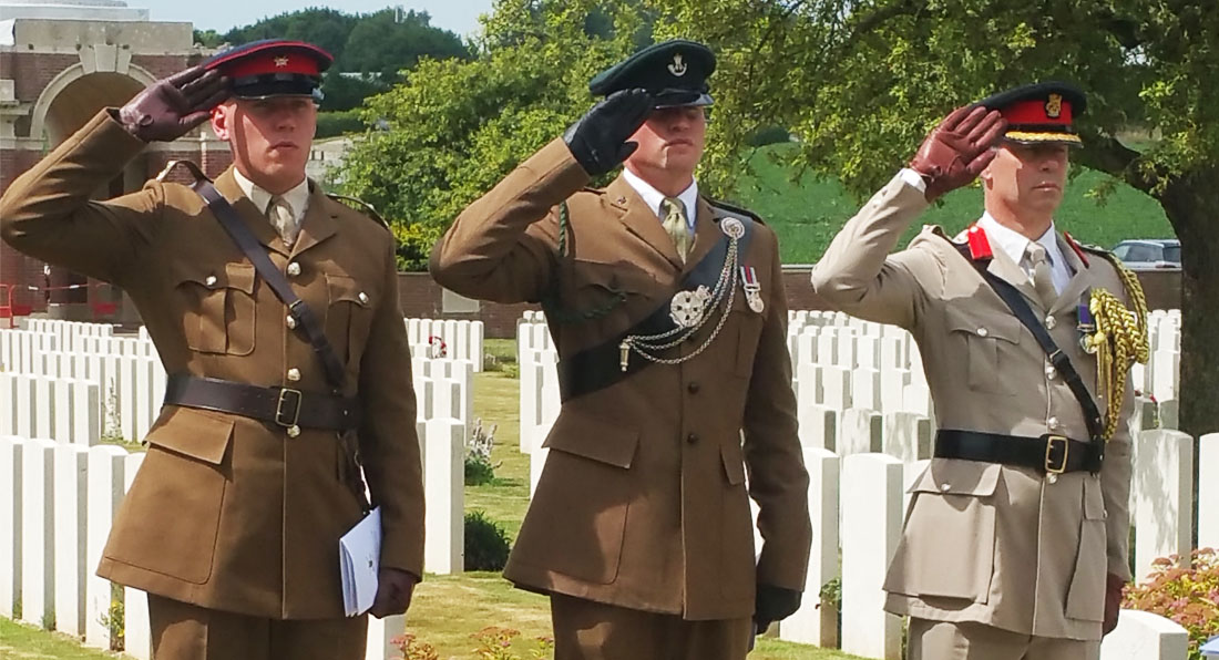 The graves of two soldiers killed in France during the Great War finally rededicated