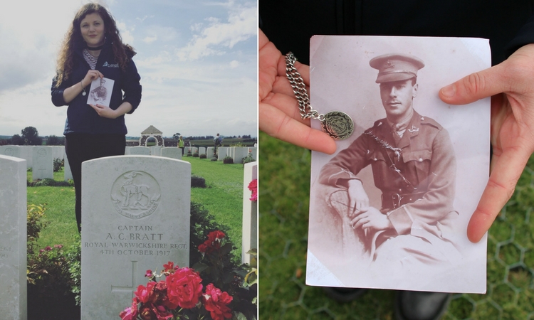 CWGC intern marks 100th anniversary of her great great great uncle's death