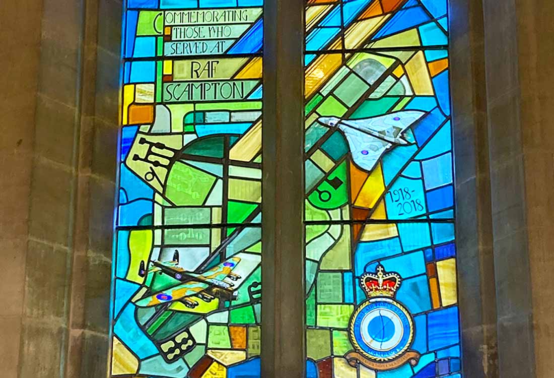 Dedication ceremony for RAF Scampton stained glass window