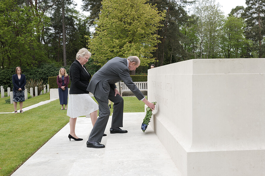 HRH The Duke of Kent visits Brookwood Military Cemetery for first ever War Graves Week