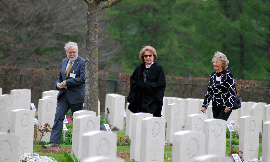 Princess Margriet of the Netherlands visits Groesbeek Canadian War Cemetery