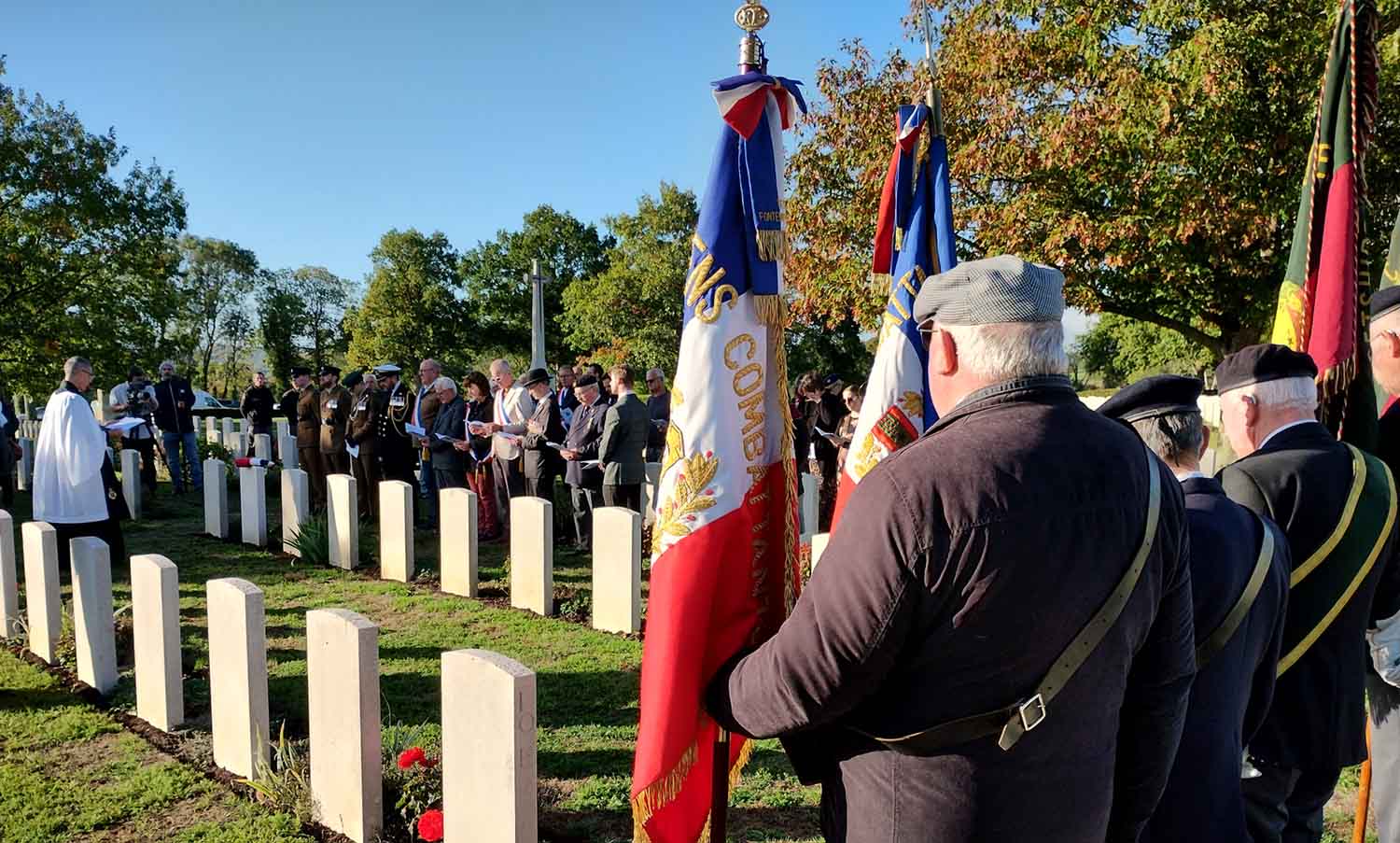 Graves of five soldiers killed in Normandy rededicated in France