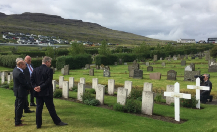 MP Michael Gove visits CWGC graves on the Faroe Islands