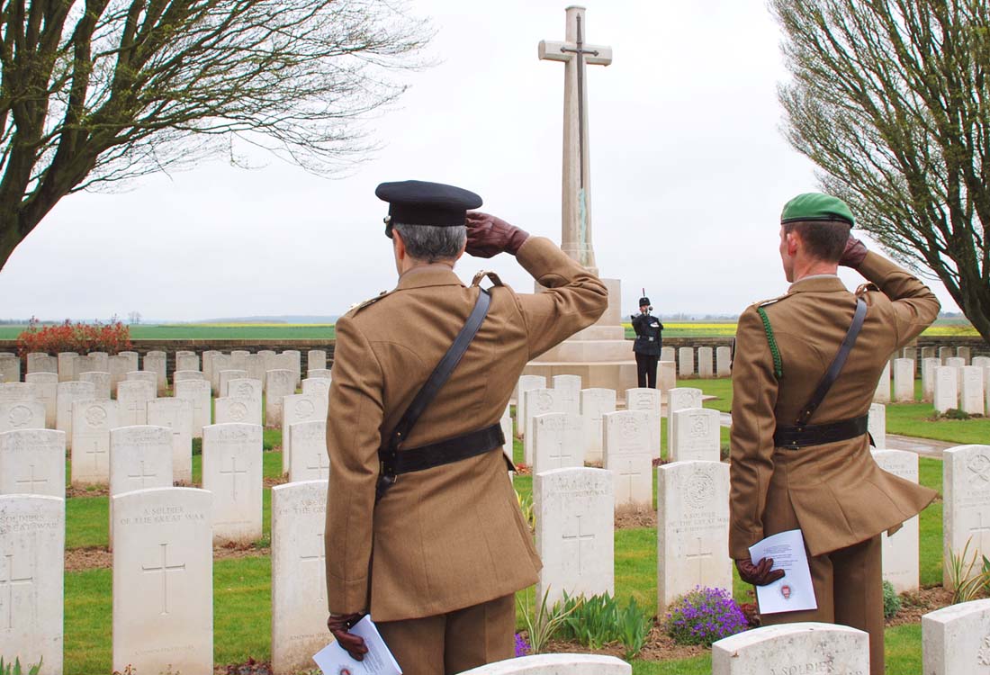 Graves of London Regiment WW1 soldiers rededicated in France