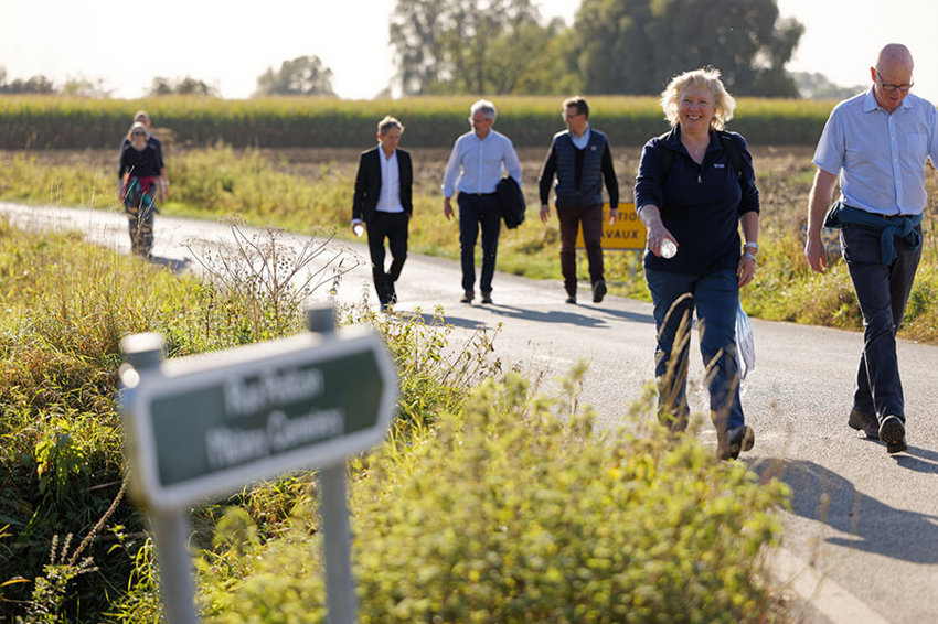 Sir Bill Rollo and Claire Horton on the Western Front Way