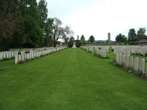 Headstones in cemetery