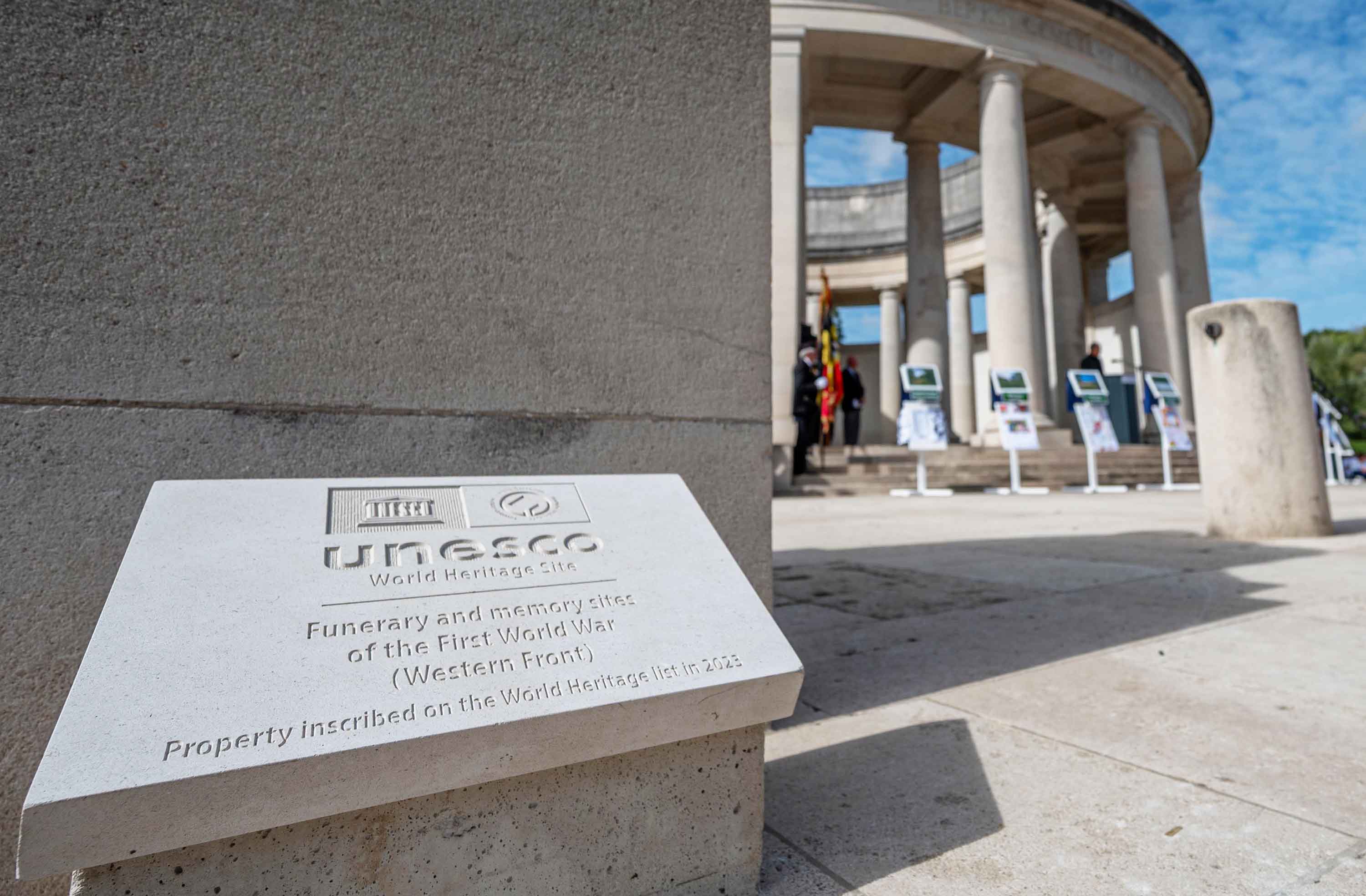 UNESCO World Heritage Plaque unveiling at Ploegsteert Memorial