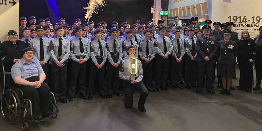 Manchester air cadets with Torch