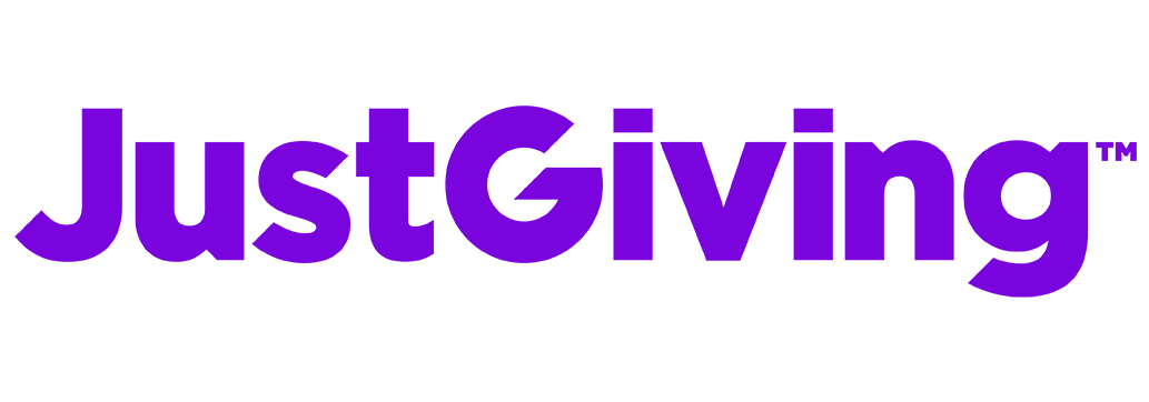 JustGiving logo with name rendered in a vivid, eye-catching purple.
